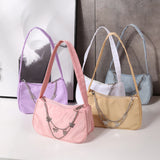 Casual Ladies Underarm Bag Solid Butterfly Chain Small Handbags for Women