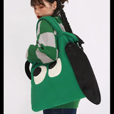 Casual Canvas Shoulder Bag Large Capacity Solid Shopper Crossbody Bags