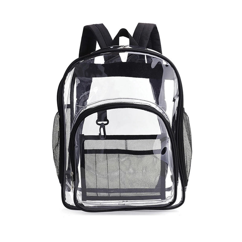 Clear PVC Shoulder Backpack Waterproof Student School Bookbag