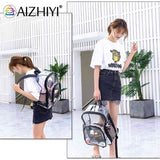 Clear PVC Shoulder Backpack Waterproof Travel School Bookbag