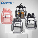Clear PVC Shoulder Backpack Waterproof Student School Bookbag