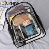 Clear PVC Shoulder Backpack Waterproof Travel School Bookbag