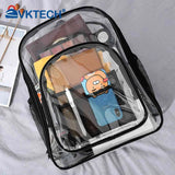 Clear PVC Shoulder Backpack Waterproof Student School Bookbag