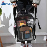 Clear PVC Shoulder Backpack Waterproof Student School Bookbag