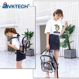 Clear PVC Shoulder Backpack Waterproof Student School Bookbag