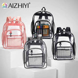 Clear PVC Shoulder Backpack Waterproof Travel School Bookbag
