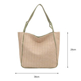Summer Straw Women Shoulder Bags Large Capacity Beach Tote Top-handle Bags