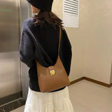 Retro Tote Women Handbags PU Leather Shoulder Bags Solid Purses