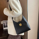 Retro Tote Women Handbags PU Leather Shoulder Bags Solid Purses