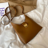 Retro Tote Women Handbags PU Leather Shoulder Bags Solid Purses