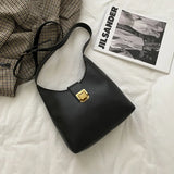 Retro Tote Women Handbags PU Leather Shoulder Bags Solid Purses