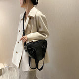 Casual Large Capacity PU Shoulder Bag Lady Love Shaped Tote Shopping Bag