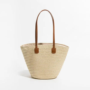 Straw Tote Bags Large Capacity Woven Women Shoulder Bag Summer Beach Handbags