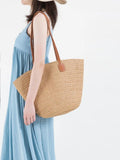Straw Tote Bags Large Capacity Woven Women Shoulder Bag Summer Beach Handbags