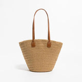 Straw Tote Bags Large Capacity Woven Women Shoulder Bag Summer Beach Handbags