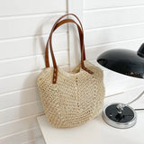 Straw Woven Beach Bags Women Shoulder Bag Lady Summer Travel Handbags Tote