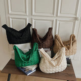 Casual Large Capacity Tote Shoulder Bag Quilted Handbag Nylon Crossbody Purse