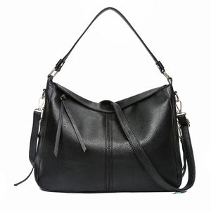 Women's Large Capacity Tote Shoulder Bag Soft Leather Handbag