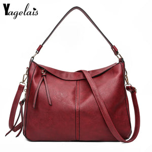 Women's Large Capacity Tote Shoulder Bag Soft Leather Handbag
