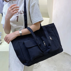 Casual Large Shoulder Side Bags for Women High Capacity Travel Shopper Bag