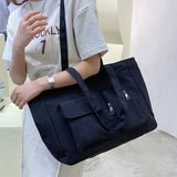 Casual Large Shoulder Side Bags for Women High Capacity Travel Shopper Bag