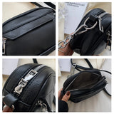 Casual Leather Crossbody Bag Small Square Purse Women Shoulder Bag