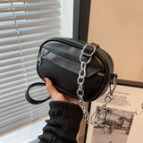 Casual Leather Crossbody Bag Small Square Purse Women Shoulder Bag
