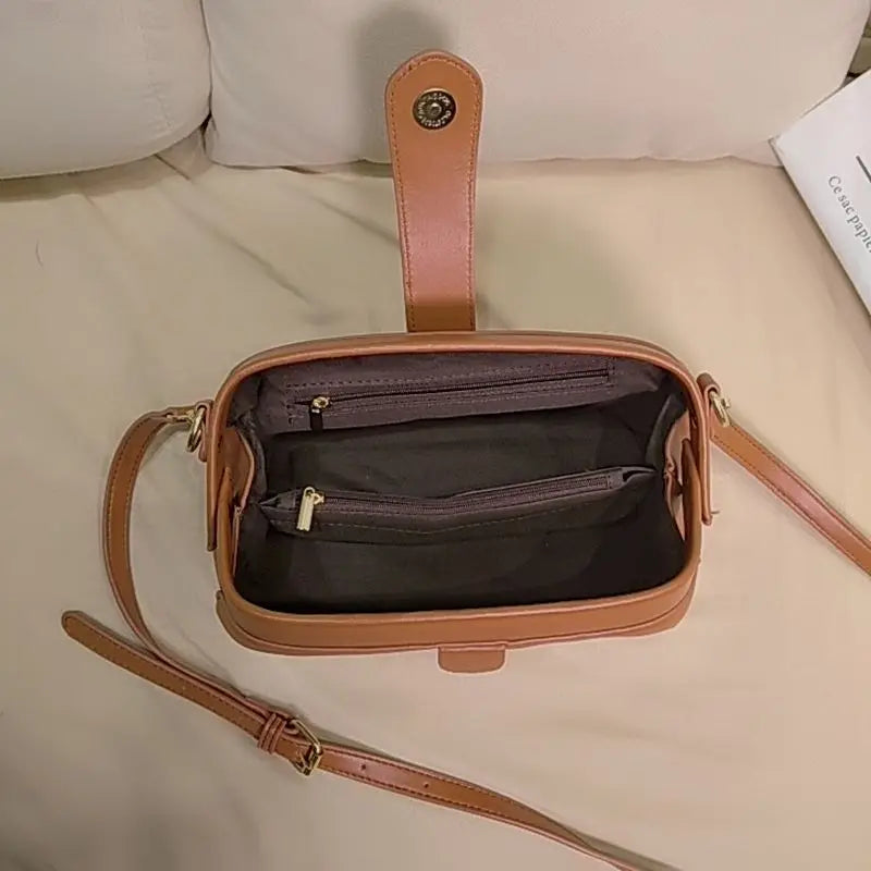 Casual Leather Shoulder Bags Doctor Bag Clutch