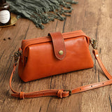 Casual Leather Shoulder Bags Retro Doctor Bag Clutch Crossbody Bag