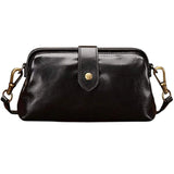 Casual Leather Shoulder Bags Retro Doctor Bag Clutch Crossbody Bag