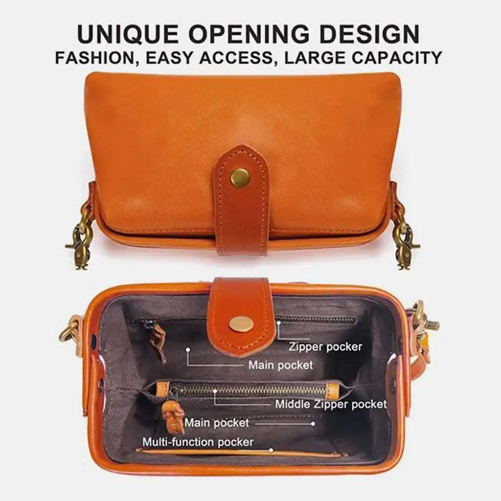 Casual Leather Shoulder Bags Doctor Bag Clutch