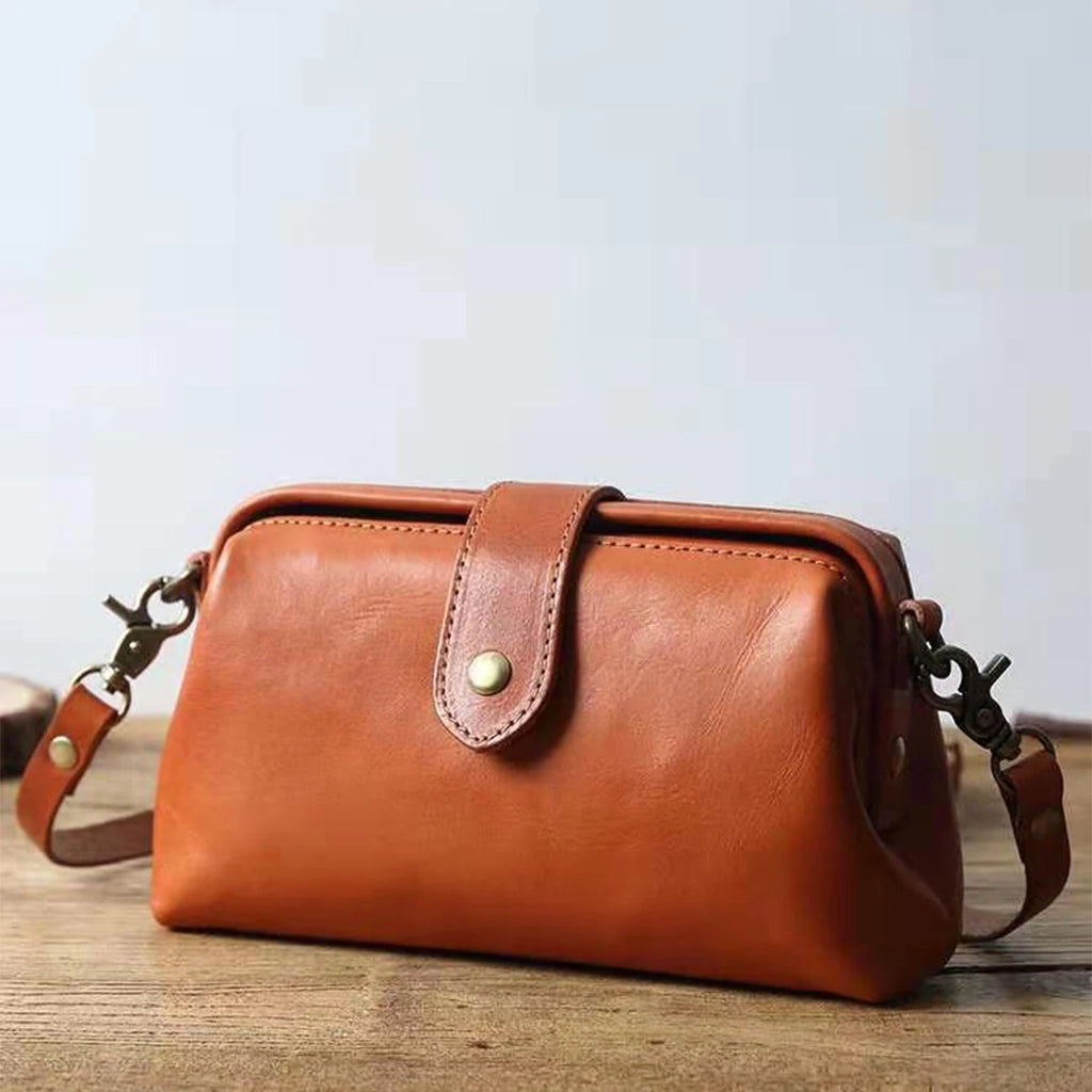 Casual Leather Shoulder Bags Doctor Bag Clutch