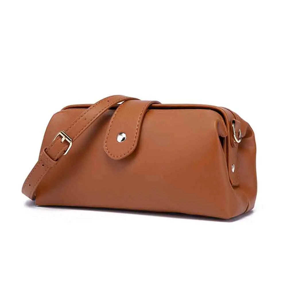Retro Leather Shoulder Bag Vintage Style Crossbody Women Messenger Tote Bag