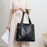 Casual Leather Tote Bags for Women Large Capacity Bucket Handbags