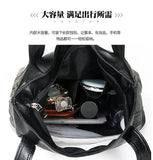 Casual Leather Tote Bags for Women Large Capacity Bucket Handbags