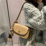 Casual Leather Women Flap Handbags Underarm Bag Girls Crossbody Handbag