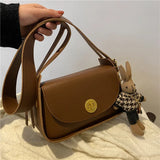 Casual Leather Women Flap Handbags Underarm Bag Girls Crossbody Handbag