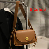 Casual Leather Women Flap Handbags Underarm Bag Girls Crossbody Handbag