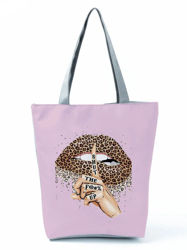 Leopard Shoulder Bag Beach Wear Shopping Bag Reusable Travel Bag