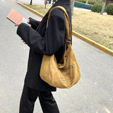 Casual Letter Canvas Shoulder Bag Women Large Capacity Travel Tote Bag