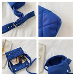 Casual Lingge Quilted Women Shoulder Bags Nylon Padded Crossbody Bag