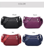 Waterproof Oxford Crossbody Bag with Embroidery Design