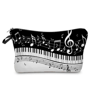 Piano Print Makeup Organizer Bag for Women