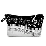 Piano Print Makeup Organizer Bag for Women