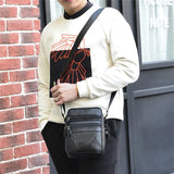 Men's PU Leather Shoulder Crossbody Bag