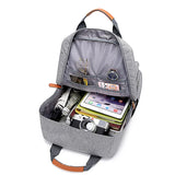 Waterproof 15.6 Inch Laptop Backpack Gray Anti-Theft School Bag