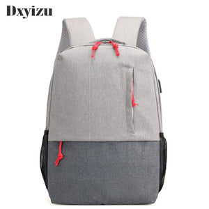 Casual Men Laptop Backpack USB Charging Anti Theft Women Man School Bags