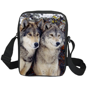 Animal Dinosaur Print Mini Messenger Bag Men's Shoulder Satchel