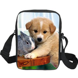 Animal Dinosaur Print Mini Messenger Bag Men's Shoulder Satchel