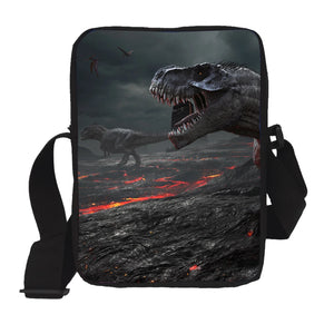 Animal Dinosaur Print Mini Messenger Bag Men's Shoulder Satchel